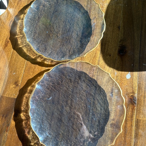 Elegant Gold and Blue Decorative Wall Plates - Picture 1 of 1